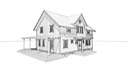 Norrö-perspektivskiss 4-New England stil-nyproduktion-lösvirkeshus-arkitektritat hus